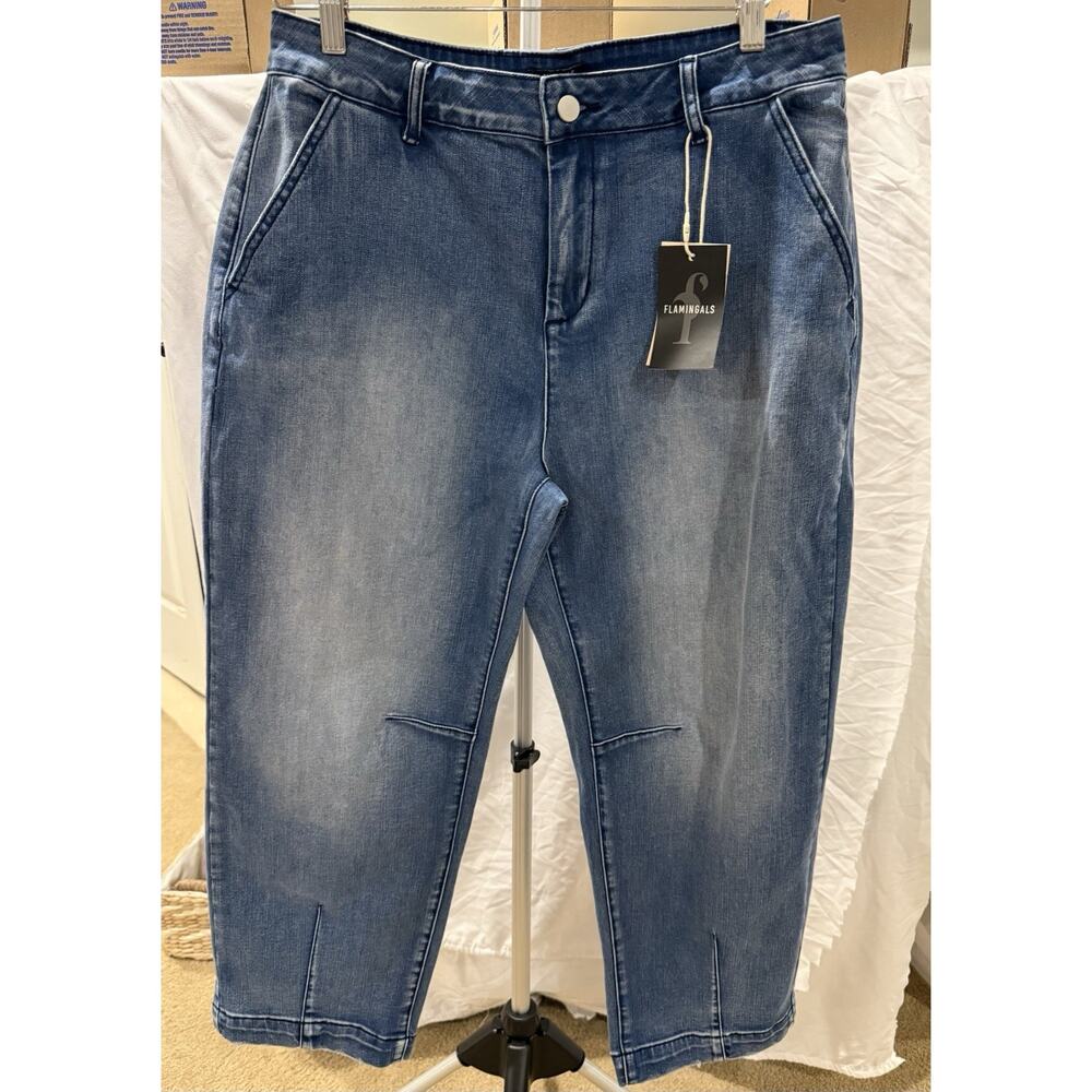 Flamingals Women’s Stretch Straight Leg Jeans Size XL
